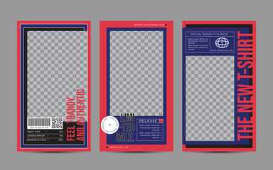 Hype social media post template set. Modern social media post bundle vector, Design editable template for social Template