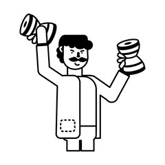 Here’s a glyph icon of damaru music 