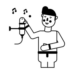 Here’s a glyph icon of a vocalist 