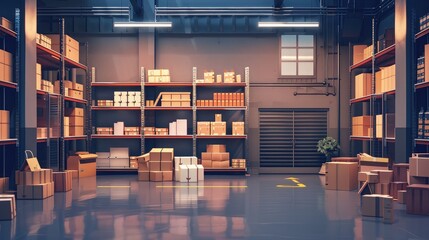 sme Storage area for preparing to deliver to customers.Sme business that is successful in selling products.online shopping concept. - obrazy, fototapety, plakaty
