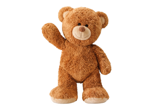  Cute teddy bear isolated on transparent background.PNG format