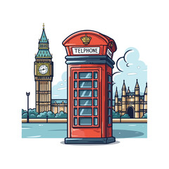 London letterbox icon. Clipart image isolated on white