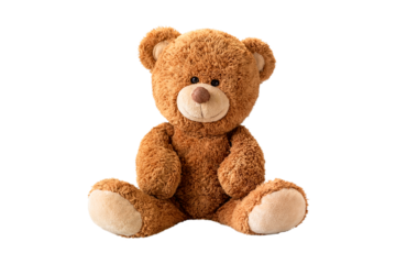  Cute teddy bear isolated on transparent background.PNG format