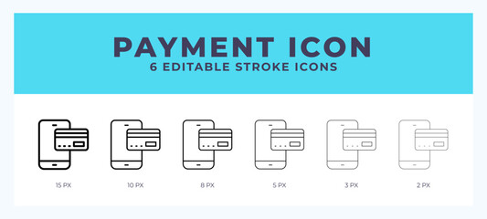 Payment line icon. Thin line. Bold line. Vector illustration.