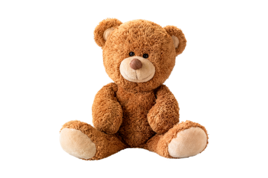  Cute teddy bear isolated on transparent background.PNG format