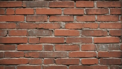 Textured Red Brick Wall Background for Designers. AI Generated