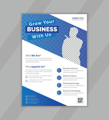 Modern corporate flyer design template