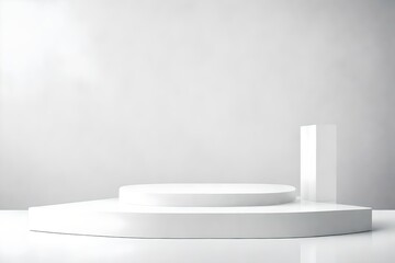 empty white podium