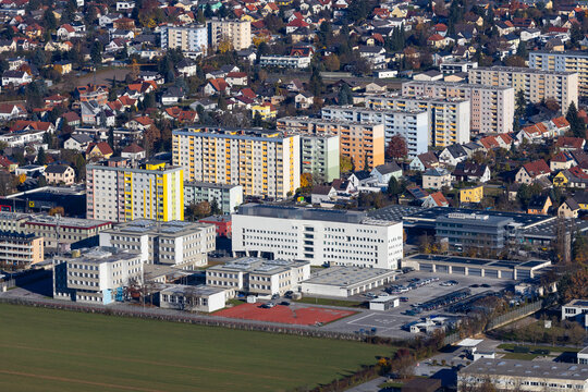 Residential building in the suburb district Wetzelsdorf in Graz, Ausitra