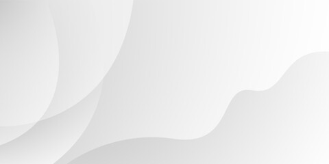 Minimalist white and gray wave modern abstract background for template design. Vector illustration	
