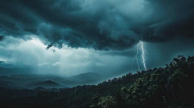 sky with storm and electrifier.