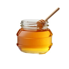 Sweet honey jar isolated on transparent background