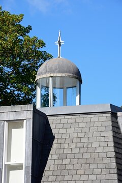Domed rooftop room along Cathedral Close, Exeter, Devon, UK, Europe.