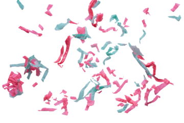 Colorful confetti on white background isolated. Confetti.