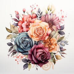 Watercolor Flowers Design