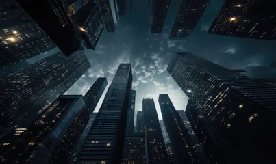 Skyscrapers, futuristic dark city © Filip