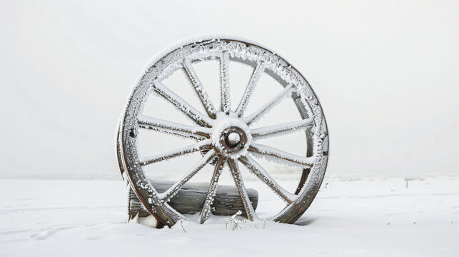 Winter wheel isolated on white