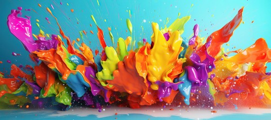 colorful watercolor ink splashes, paint 103