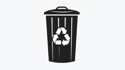Trash Can icon from Primitive Set. This isolated flat