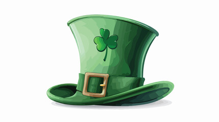Vector saint patricks day green glossy hat isolated on