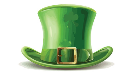 Vector saint patricks day green glossy hat isolated on