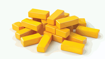 Vector yellow brick for construction kits