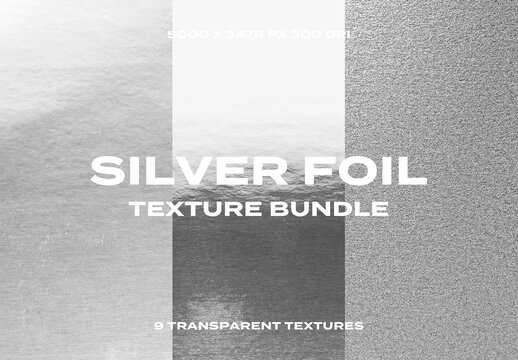 Silver Foil Hot Gold Overlay Texture Pack Bundle Effect Surface