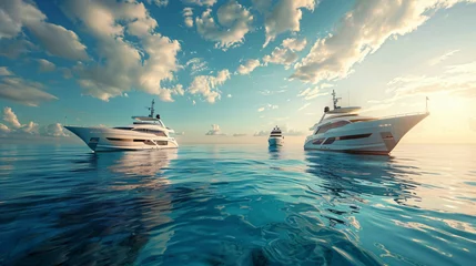 Fotobehang yachts in the sea © UsamaR