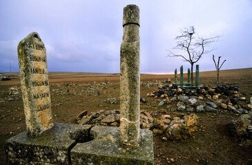 Small cemetery in the steppe,Erecek,near Harran..Southeastern Anatolia.Turkey.