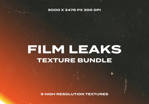 Film Leaks Retro Frame Light Photo Overlay Texture Pack Bundle Effect Surface