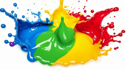 Colorful vibrant paint splash desktop wallpaper background for creative design inspiration
