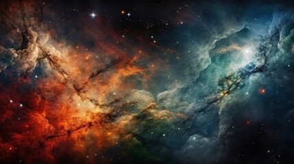 Obraz na płótnie Canvas Colorful space galaxy cloud nebula. Starry night cosmos. Universe science astronomy.