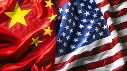 Flag showing the economic impact of U.S.-China relations.
