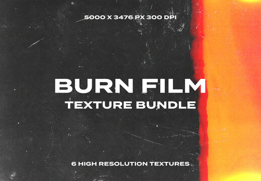 Burn Retro Film Leaks Frame Light Overlay Texture Pack Bundle Effect Surface
