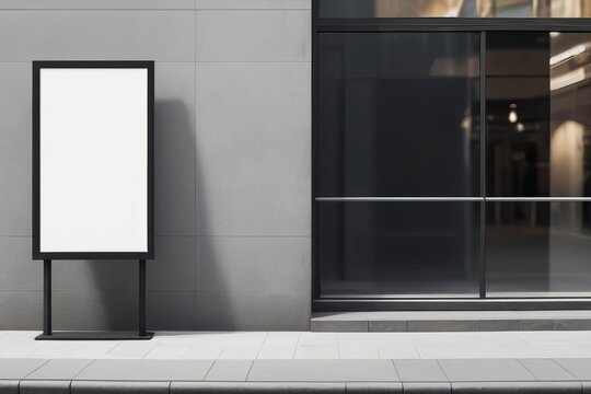 Public Area Advertisement Mockup: Blank Clean Screen for Offers and Promotions. Generative AI.