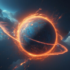  a black hole with a ring of fire	