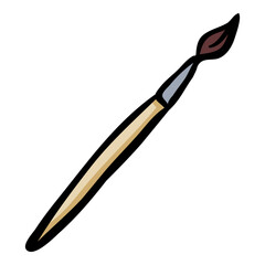 Artistic Brush Vector Color Doodle Icon