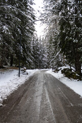 road in the snow