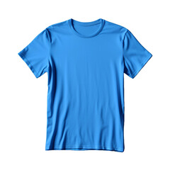 T shirt with blue color isolated on transparent background