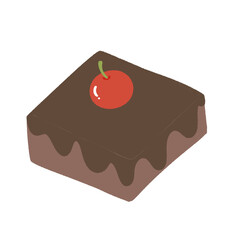 chocolate cake with cherry