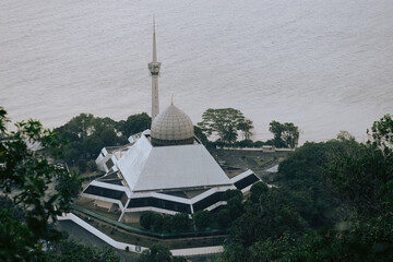 Sandakan District Mosque aerial view Sabah Malaysia