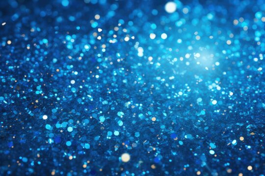 Shiny background with blue glitter