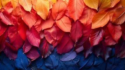 An image with a seamless texture of brush strokes representing multicolored leaves.