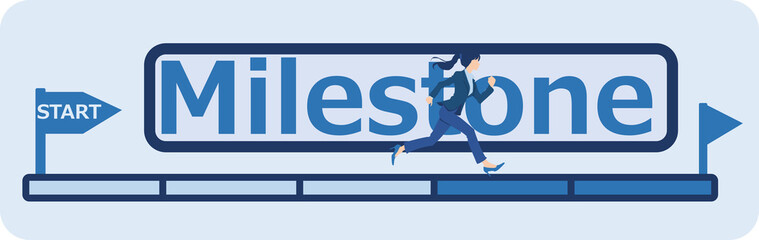 マイルストーンのイラスト