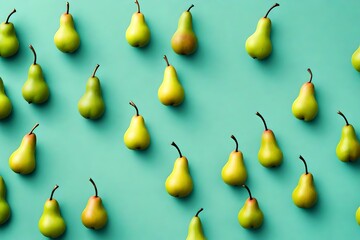 Surreal minimalism background with pears