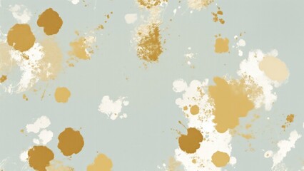 Brown Teal Gold and White Hazy paint splatter pastel background