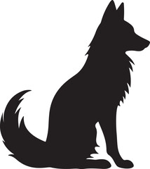 Fox Silhouette Vector Illustration White Background