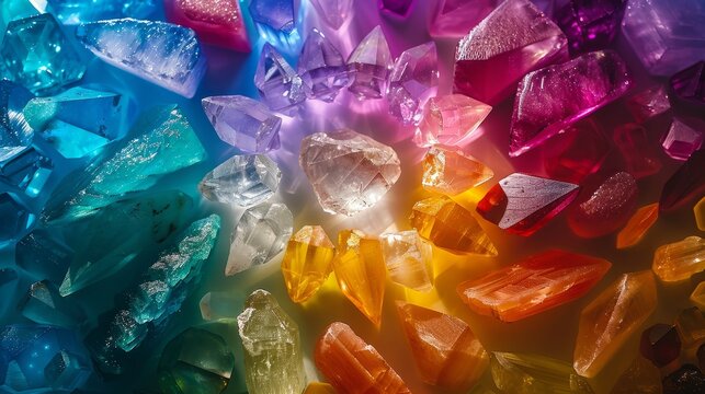 Healing chakra crystal grid therapy. Rituals with gemstones for wellness, healing, meditation, destress, relaxation, mental health, spiritual practices. Energetical power concept