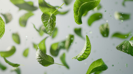 Fresh Peppermint Leaves  - obrazy, fototapety, plakaty