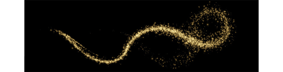 Christmas background. Powder dust light PNG. Magic shining gold dust. Fine, shiny dust bokeh particles fall off slightly. Fantastic shimmer effect. Vector illustrator.	
